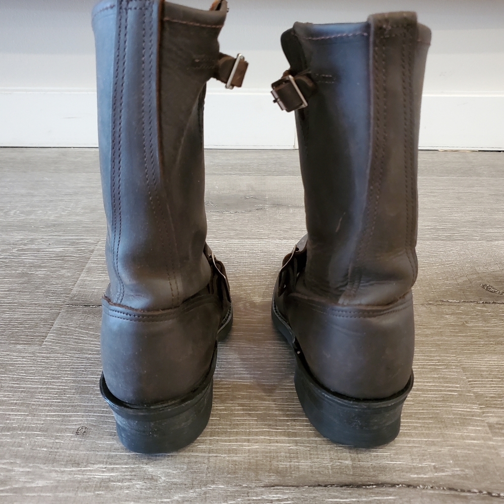 FRYE LEATHER BOOTS #77400 WOMENS ENGINEER BROWN 7 - Picture 16 of 16